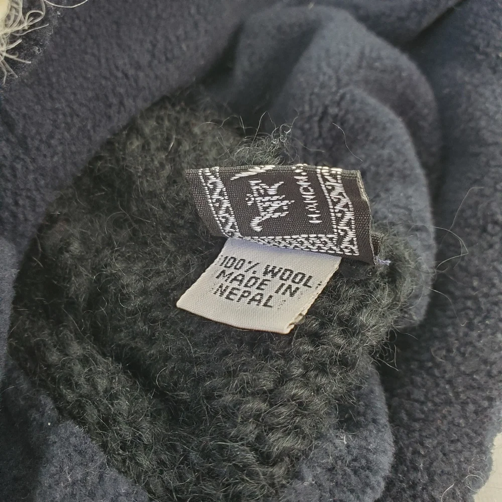 Wool Knit Hat Fleece Lined Soft Warm
